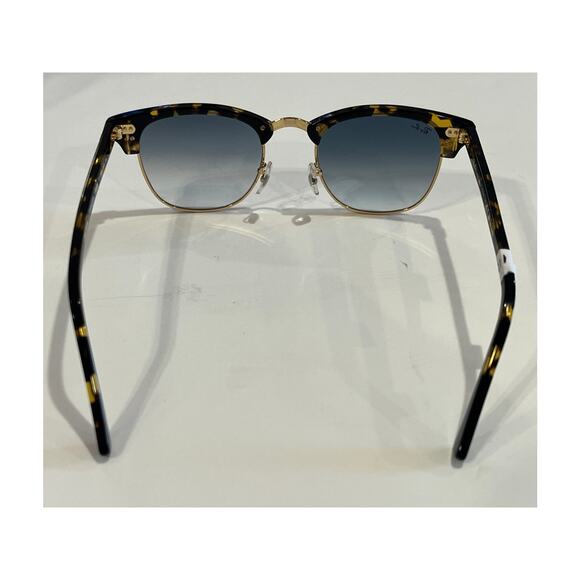 Ray-Ban Clubmaster Tortoise Frames with Blue Gradient Lenses - Brand New main image 4